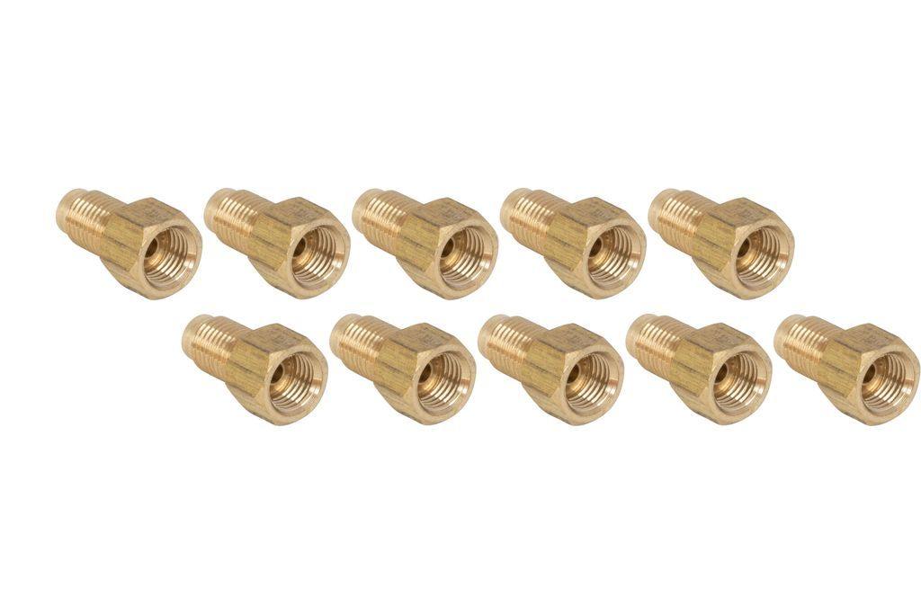 (3/8-24 Inverted)F, (3/8-24 Bubble)M | Brass Adapter | 10ct - 4LifetimeLines