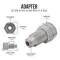 (3/8-24 Inverted)F to (M10x1.0 Bubble)M | Stainless Steel Brake Line Adapter | 10ct - 4LifetimeLines