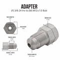 (3/8-24 Inverted)F to (M12x1.0 Bubble)M | Stainless Steel Brake Line Adapter | 10ct - 4LifetimeLines