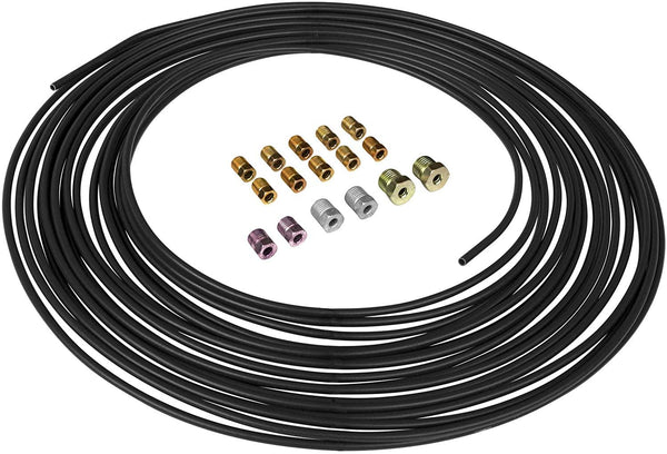 3/16" x 50' | PVF-Coated Steel Brake Line and Fitting Kit - 4LifetimeLines