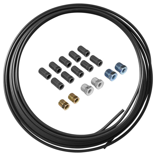 1/4" x 25' | PVF-Coated Steel Brake Line Kit with Fittings - 4LifetimeLines