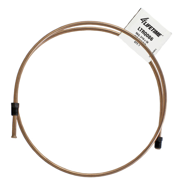 RightQuick 3/16" x 38" Copper-Nickel Brake Line | (3/8-24 I) Pre-Flared with Fittings