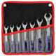 Ratcheting Open End Wrench Kit  | Metric & SAE |  7 Wrenches | 3/8