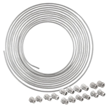 3/16" x 25' | Stainless Steel Brake Line Kit | 16 SAE Thread Fittings - 4LifetimeLines