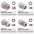 3/16" x 25 | Stainless Steel Brake Line Kit | 16 SAE Thread Fittings - 4LifetimeLines