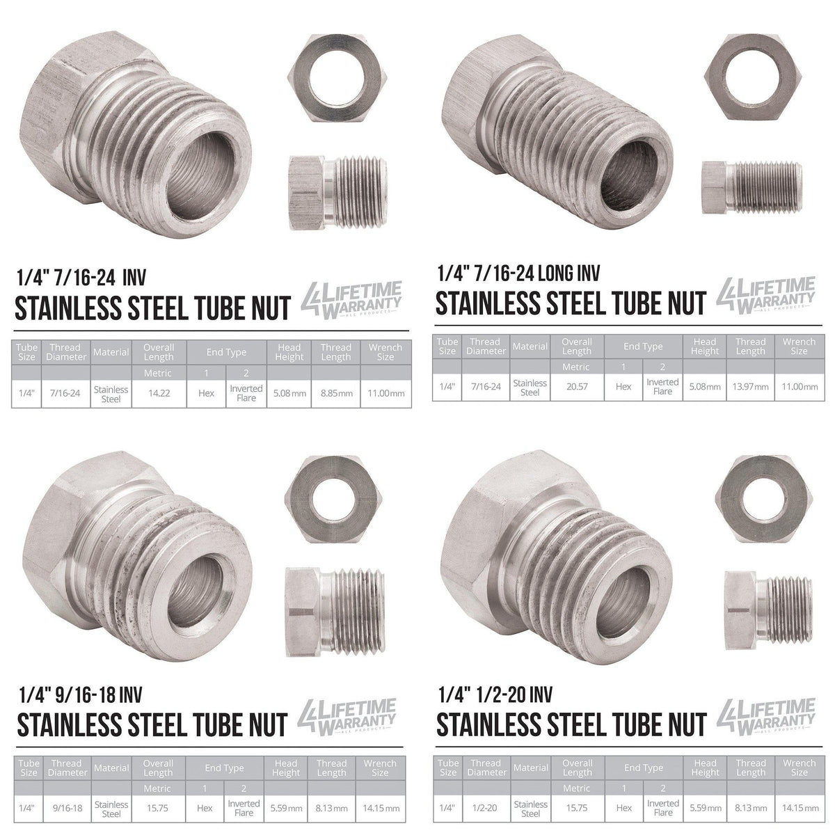 1/4" x 25' | Stainless Steel Brake Line & Fitting Kit - 4LifetimeLines